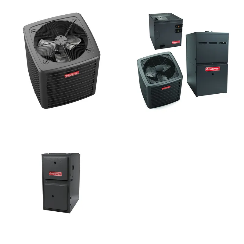 GOODMAN GLXS5BA3610+CAUTA4230C3+GR9S920805CN - 3 Ton Ducted Air Conditioner & Gas Furnace System - R-32