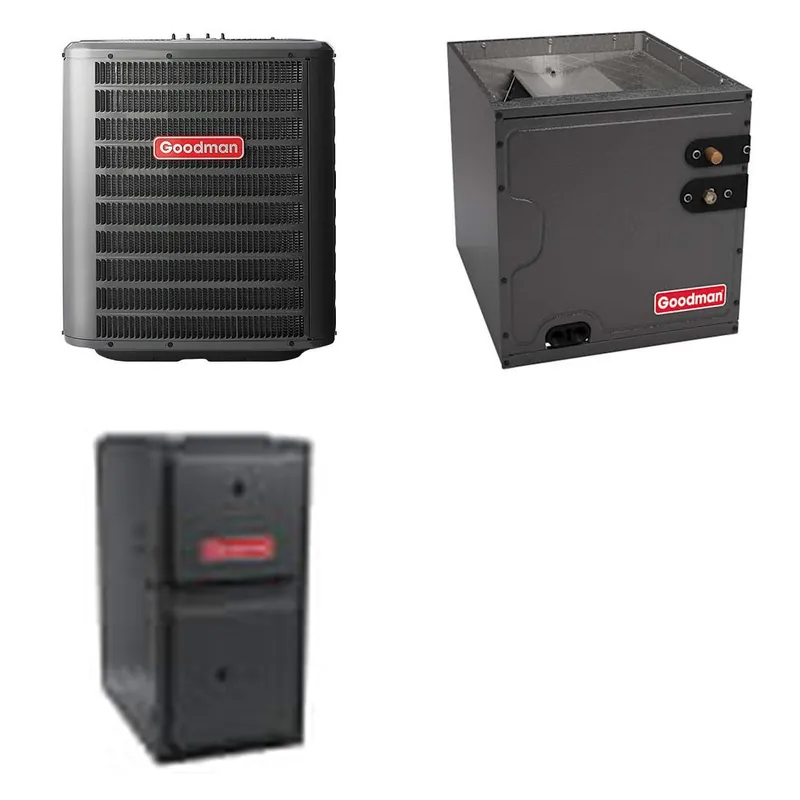 GOODMAN GLZS4BA2410+CAPTA2422C3+GR9S960804CN - 24K BTU Ducted Heat Pump System - R-32