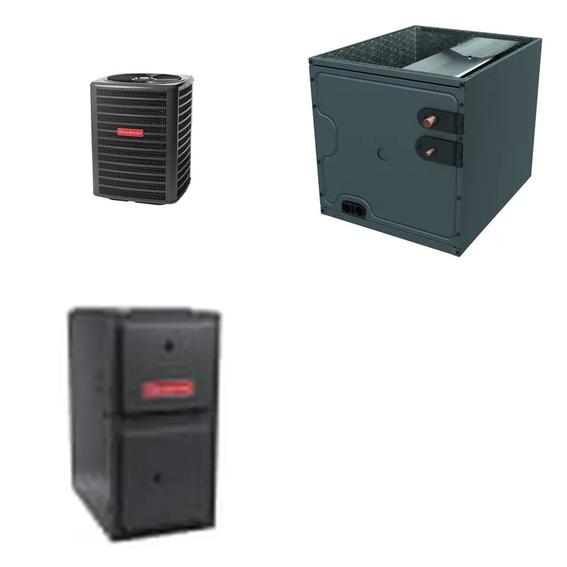 GOODMAN GLZS5BA2410+CAPTA2422A3+GR9S920603BN - 24K BTU Ducted Heat Pump System - R-32