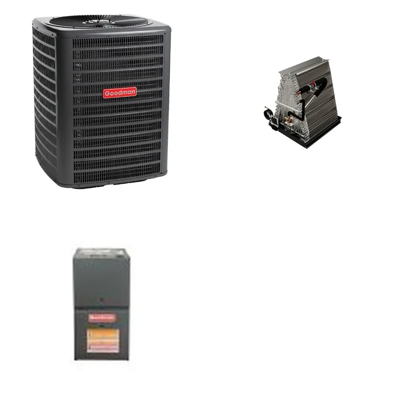 GOODMAN GLZS4BA1810+CAUTA3026B3+GR9S800403AN - 18K BTU Ducted Heat Pump System - R-32