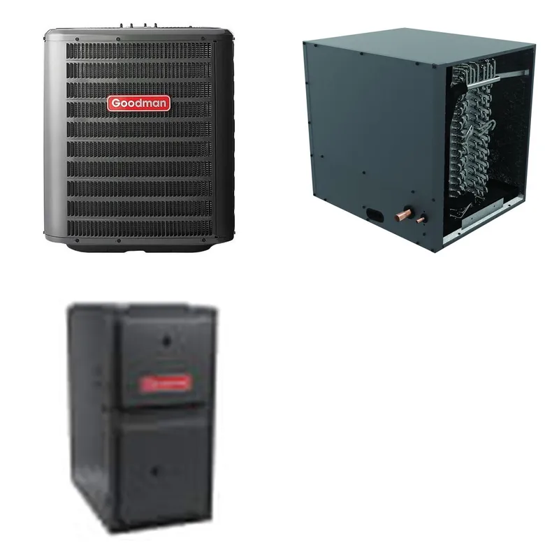 GOODMAN GLZS4BA2410+CHPTA2426B3+GR9S920403AN - 24K BTU Ducted Heat Pump System - R-32