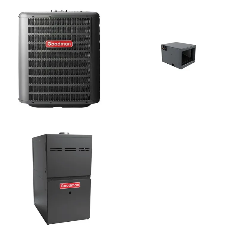 GOODMAN GLZS4BA2410+CHPTA2426C3+GR9S800804CN - 24K BTU Ducted Heat Pump System - R-32