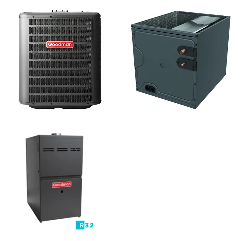 GOODMAN GLZS4BA3010+CAPTA3626C3+GR9S801005CN - 30K BTU Ducted Heat Pump System - R-32