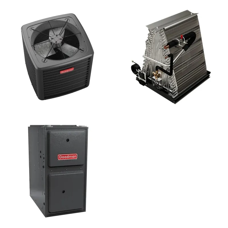 GOODMAN GLZS5BA3010+CAUTA3026C3+GR9S800803BN - 30K BTU Ducted Heat Pump System - R-32