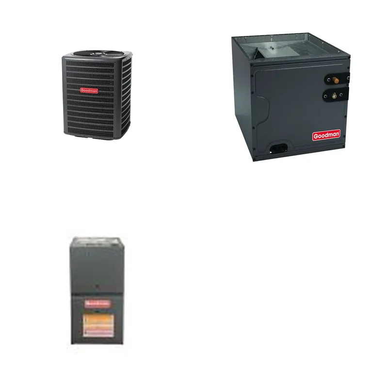 GOODMAN GLZS5BA2410+CAUTA2422B3+GR9S800403AN - 24K BTU Ducted Heat Pump System - R-32