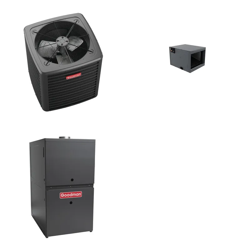 GOODMAN GLXS4BA3010+CHPTA3026B3+GR9S800603AU - 2.5 Ton Ducted Air Conditioner & Gas Furnace System - R-32