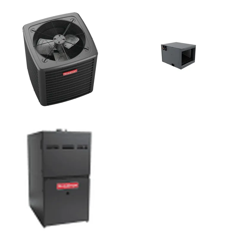 GOODMAN GLXS4BA3010+CHPTA3026C3+GR9S800604BN - 2.5 Ton Ducted Air Conditioner & Gas Furnace System - R-32
