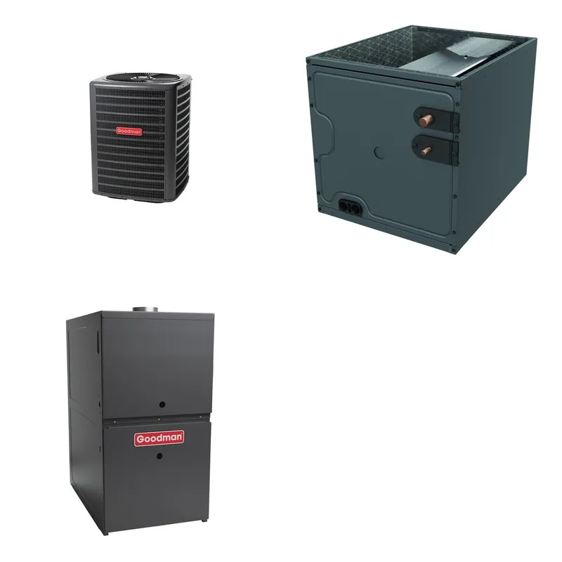 GOODMAN GLZS5BA2410+CAPTA2422B3+GR9S800403AU - 24K BTU Ducted Heat Pump System - R-32