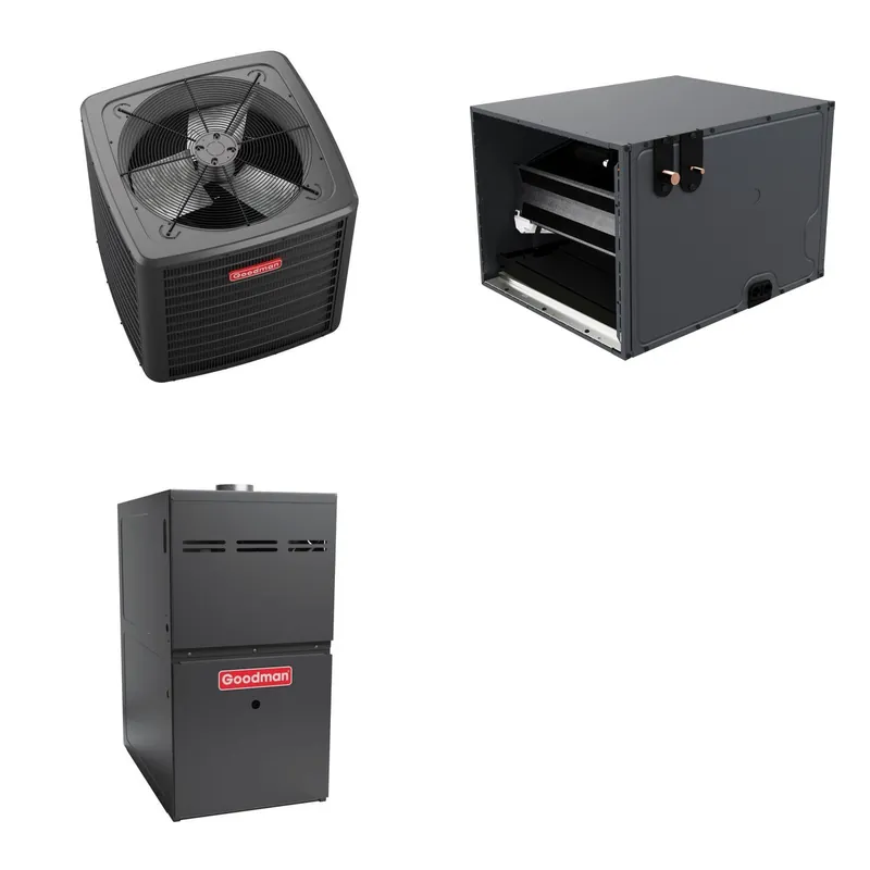 GOODMAN GLZS5BA4210+CHPTA4230C3+GR9S921005CN - 42K BTU Ducted Heat Pump System - R-32