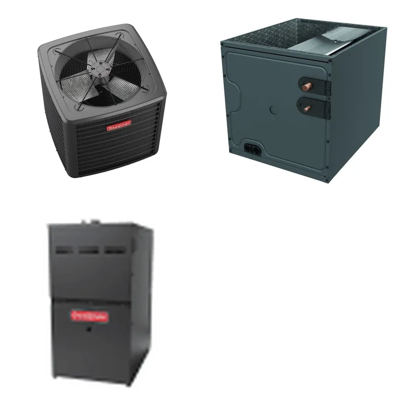 GOODMAN GLZS5BA3610+CAPTA3626B3+GR9S800804BN - 36K BTU Ducted Heat Pump System - R-32