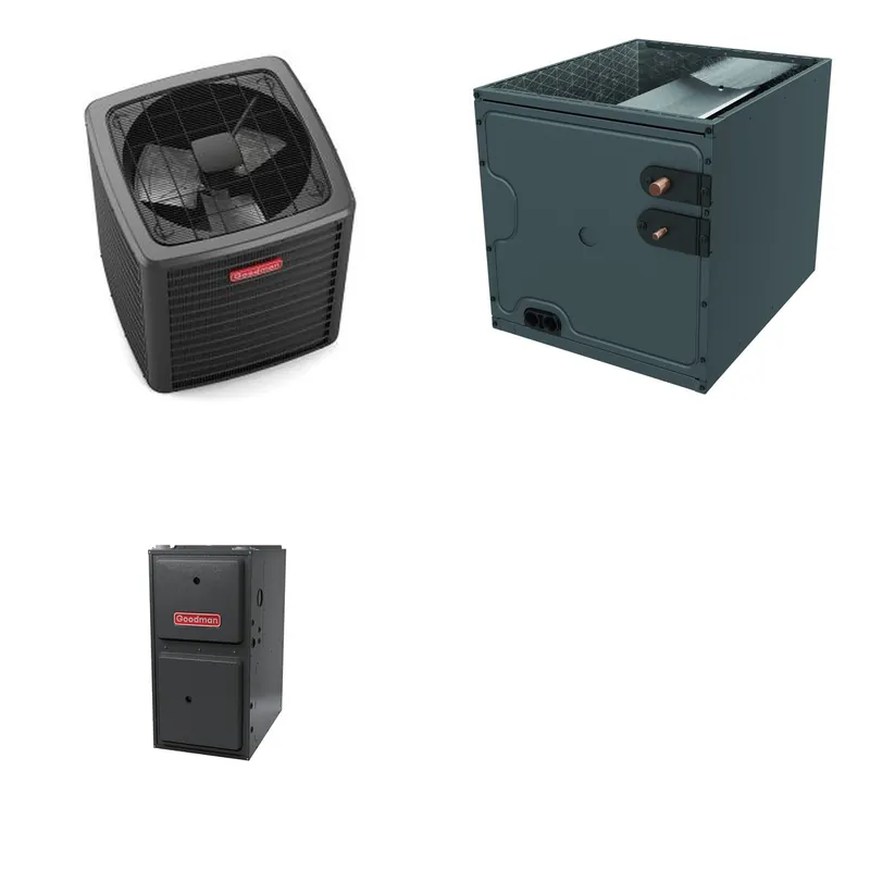 GOODMAN GLXS5BA4810+CAPTA6030C3+GR9S920805CN - 4 Ton Ducted Air Conditioner & Gas Furnace System - R-32