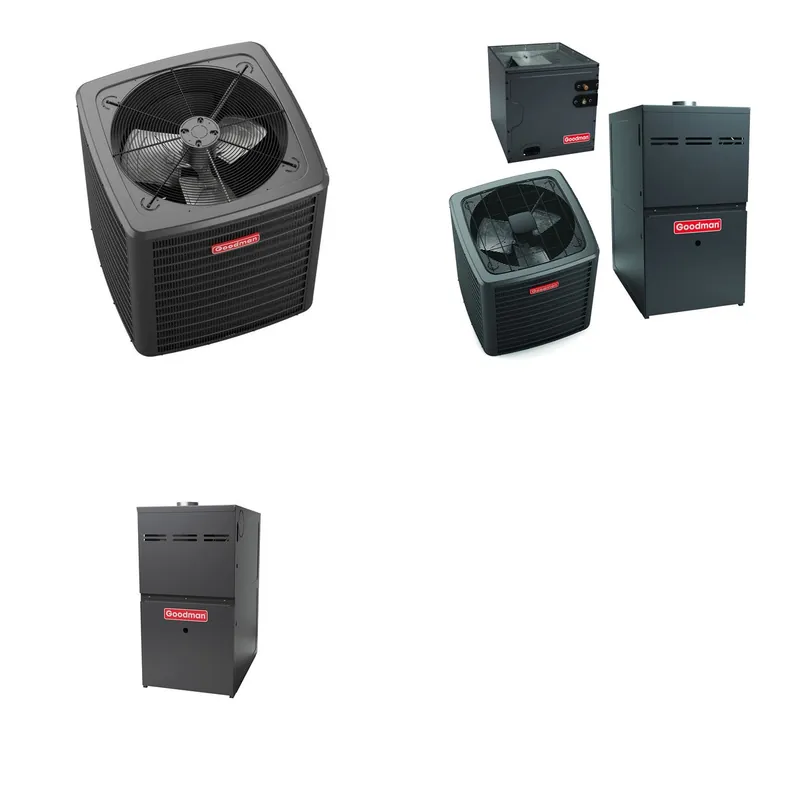 GOODMAN GLXS5BA4210+CAUTA4230C3+GR9S800805CN - 3.5 Ton Ducted Air Conditioner & Gas Furnace System - R-32