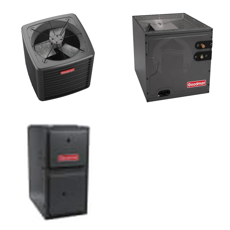 GOODMAN GLZS5BA4210+CAPTA4230D3+GR9S920804CN - 42K BTU Ducted Heat Pump System - R-32