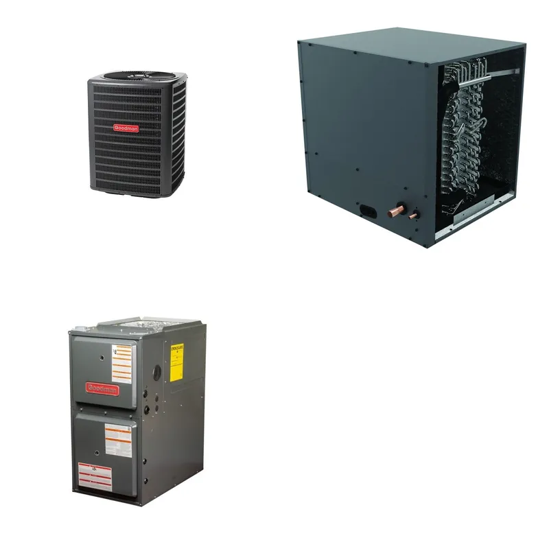 GOODMAN GLZS5BA2410+CHPTA2426B3+GR9S960803BN - 24K BTU Ducted Heat Pump System - R-32