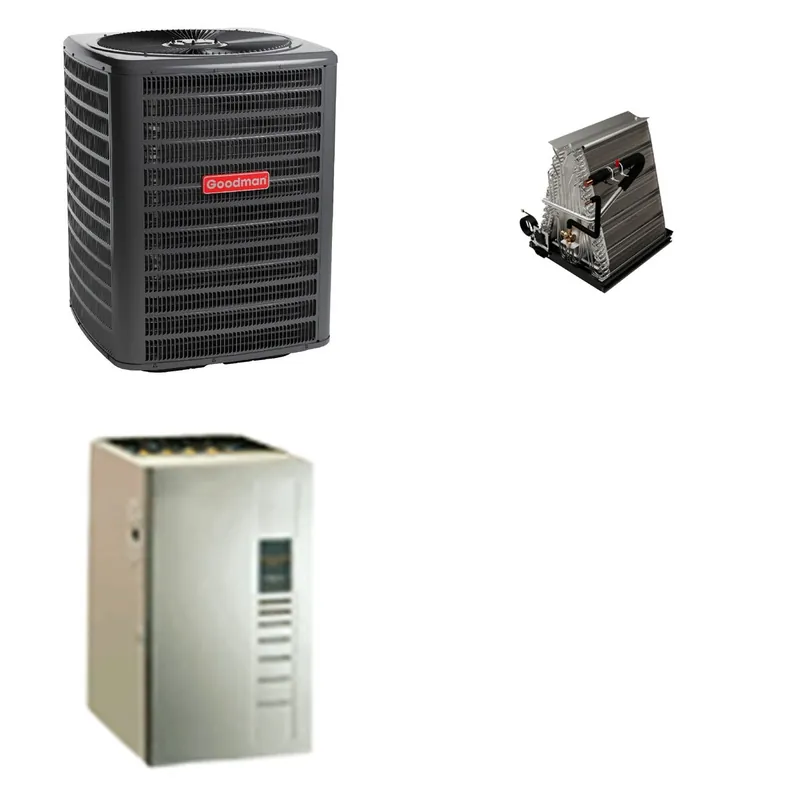 GOODMAN GLZS4BA1810+CAUTA3022C3+GR9S960603BU - 18K BTU Ducted Heat Pump System - R-32