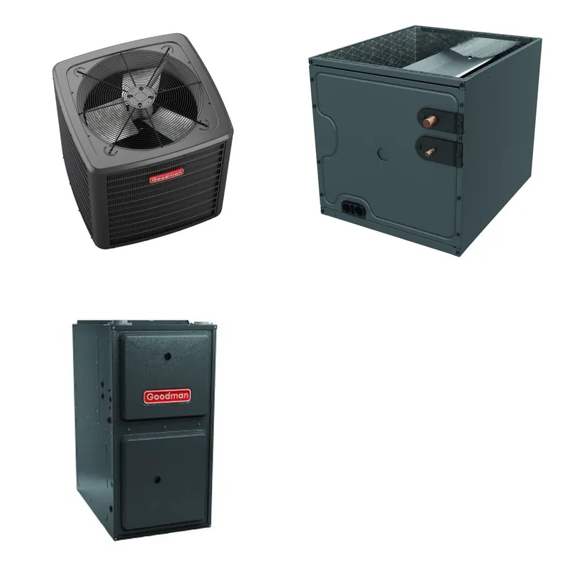 GOODMAN GLZS5BA1810+CAPTA2422B3+GR9S960403BU - 18K BTU Ducted Heat Pump System - R-32