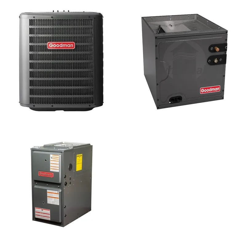 GOODMAN GLZS4BA2410+CAPTA3022C3+GR9S960803BN - 24K BTU Ducted Heat Pump System - R-32