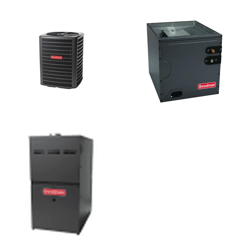 GOODMAN GLZS5BA2410+CAUTA2422B3+GR9S800804BN - 24K BTU Ducted Heat Pump System - R-32