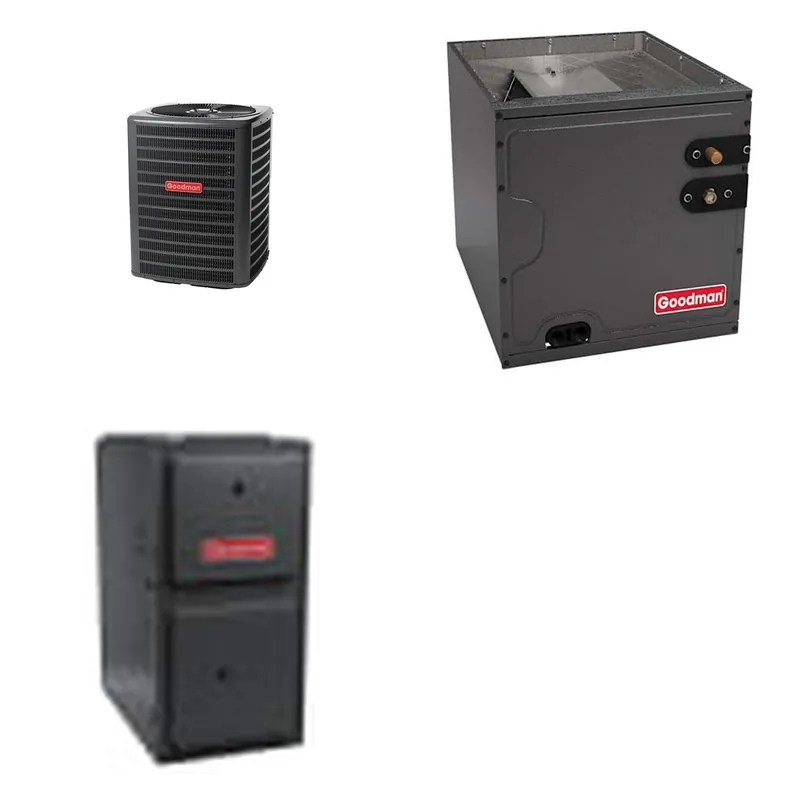 GOODMAN GLZS5BA2410+CAPTA2422C3+GR9S960603BN - 24K BTU Ducted Heat Pump System - R-32