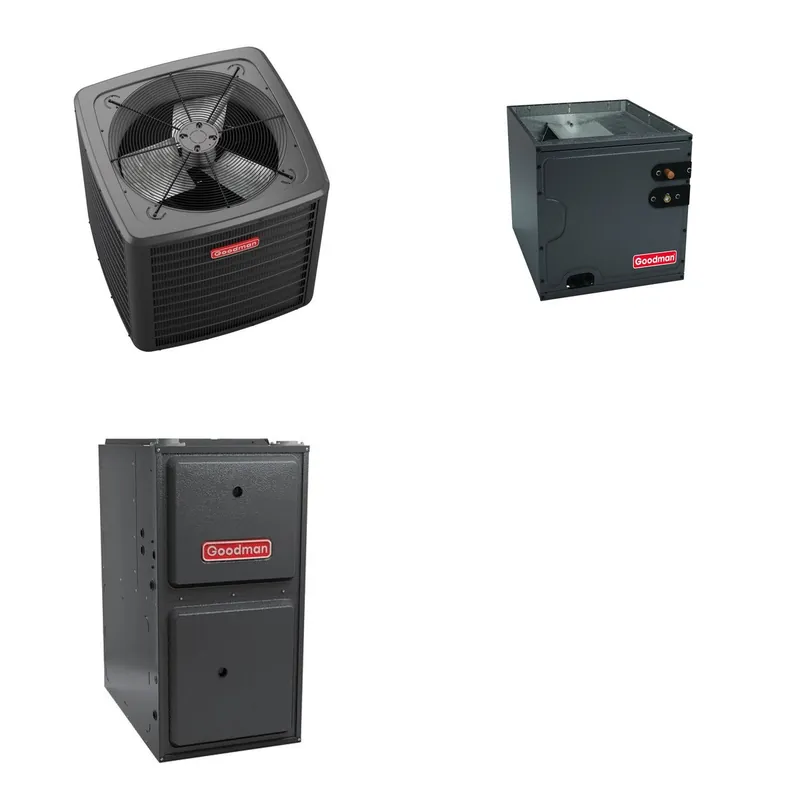 GOODMAN GLZS5BA3610+CAUTA4230C3+GR9S800803BN - 36K BTU Ducted Heat Pump System - R-32