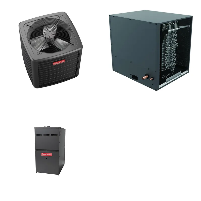 GOODMAN GLZS5BA1810+CHPTA1822B3+GR9S800603BN - 18K BTU Ducted Heat Pump System - R-32