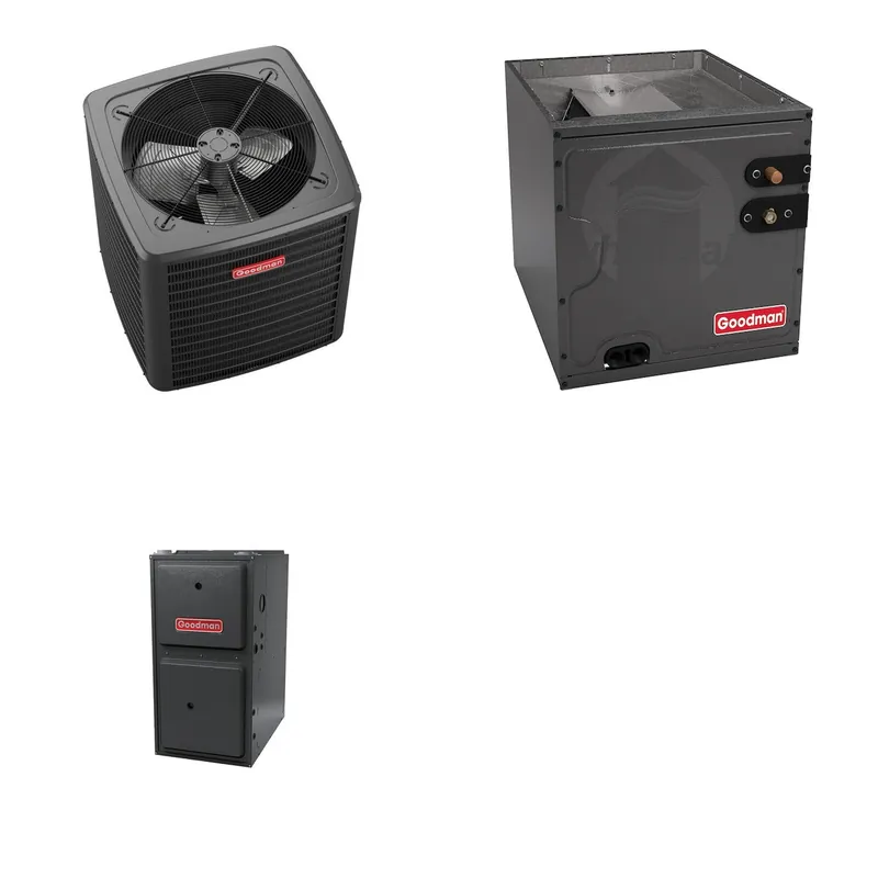 GOODMAN GLXS5BA3610+CAPTA4230D3+GR9S920805CN - 3 Ton Ducted Air Conditioner & Gas Furnace System - R-32