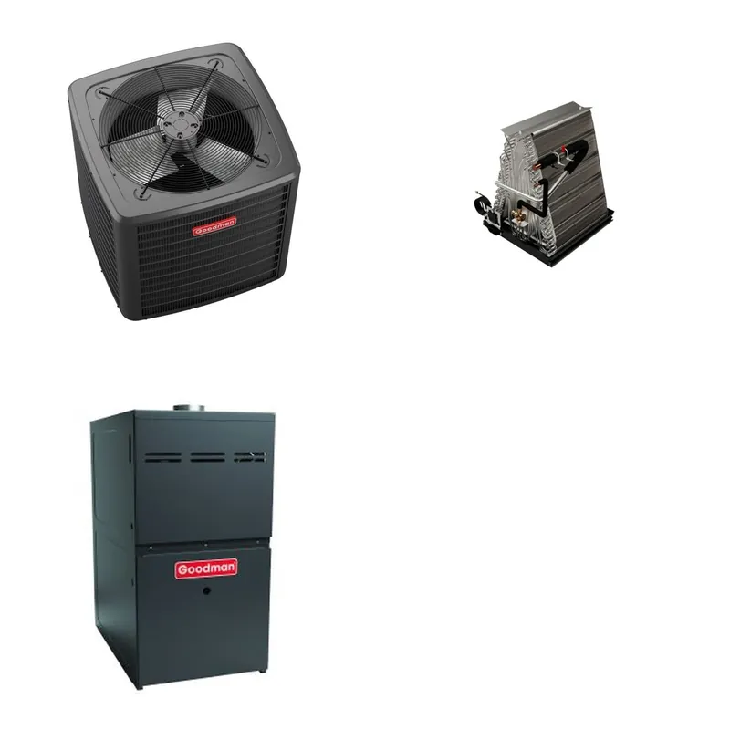 GOODMAN GLZS5BA3010+CAUTA3026B3+GR9S960805CU - 30K BTU Ducted Heat Pump System - R-32
