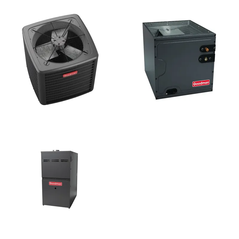 GOODMAN GLZS5BA1810+CAUTA2422B3+GR9S800603BN - 18K BTU Ducted Heat Pump System - R-32