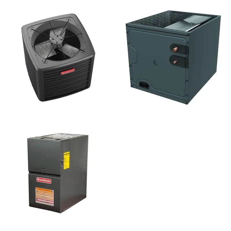 GOODMAN GLZS5BA1810+CAPTA2422A3+GR9S800603AN - 18K BTU Ducted Heat Pump System - R-32