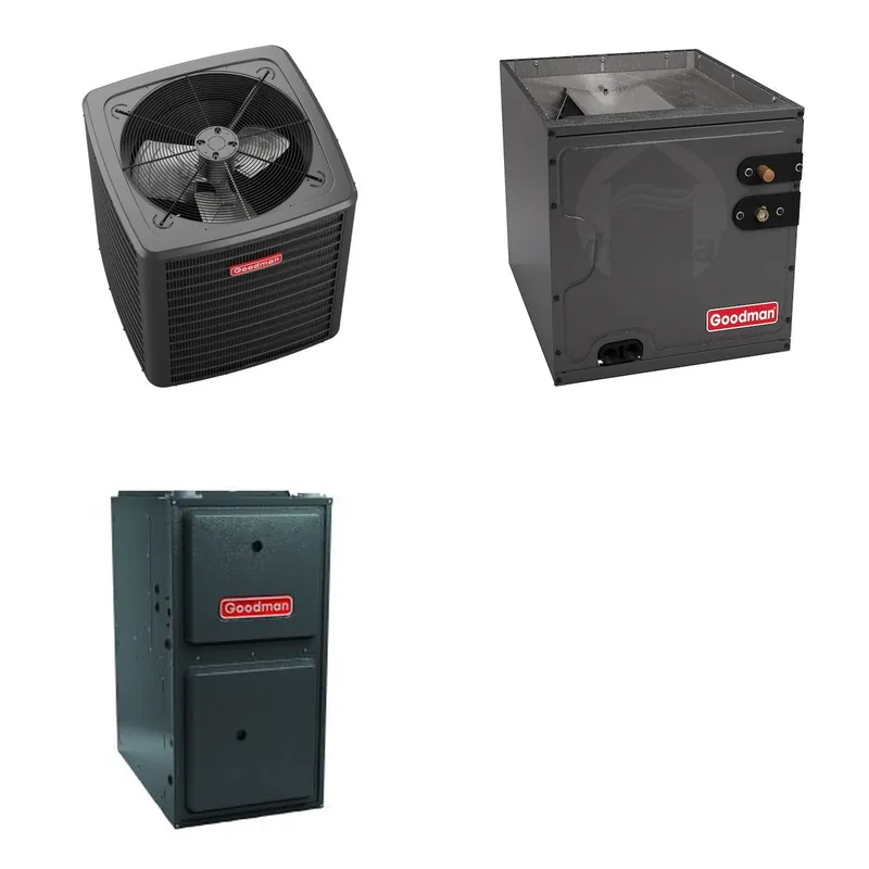 GOODMAN GLXS5BA3010+CAPTA3026C3+GR9S960403BU - 2.5 Ton Ducted Air Conditioner & Gas Furnace System - R-32