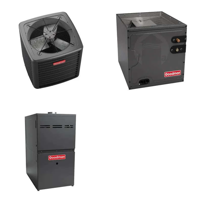 GOODMAN GLZS5BA3010+CAPTA3026C3+GR9S800805CU - 30K BTU Ducted Heat Pump System - R-32