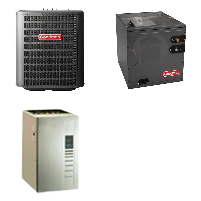 GOODMAN GLZS4BA2410+CAPTA3022C3+GR9S960603BU - 24K BTU Ducted Heat Pump System - R-32