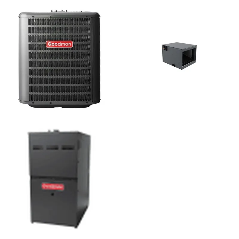 GOODMAN GLZS4BA2410+CHPTA3026C3+GR9S800804BN - 24K BTU Ducted Heat Pump System - R-32
