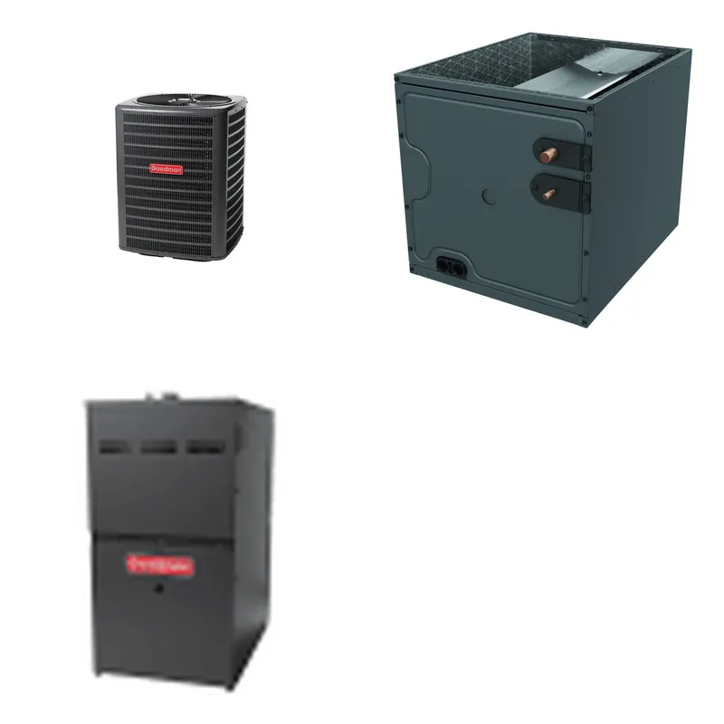 GOODMAN GLZS5BA2410+CAPTA2422B3+GR9S800804BN - 24K BTU Ducted Heat Pump System - R-32