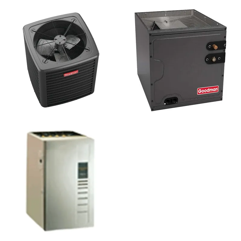 GOODMAN GLXS4BA2410+CAPTA2422C3+GR9S960603BU - 2 Ton Ducted Air Conditioner & Gas Furnace System - R-32