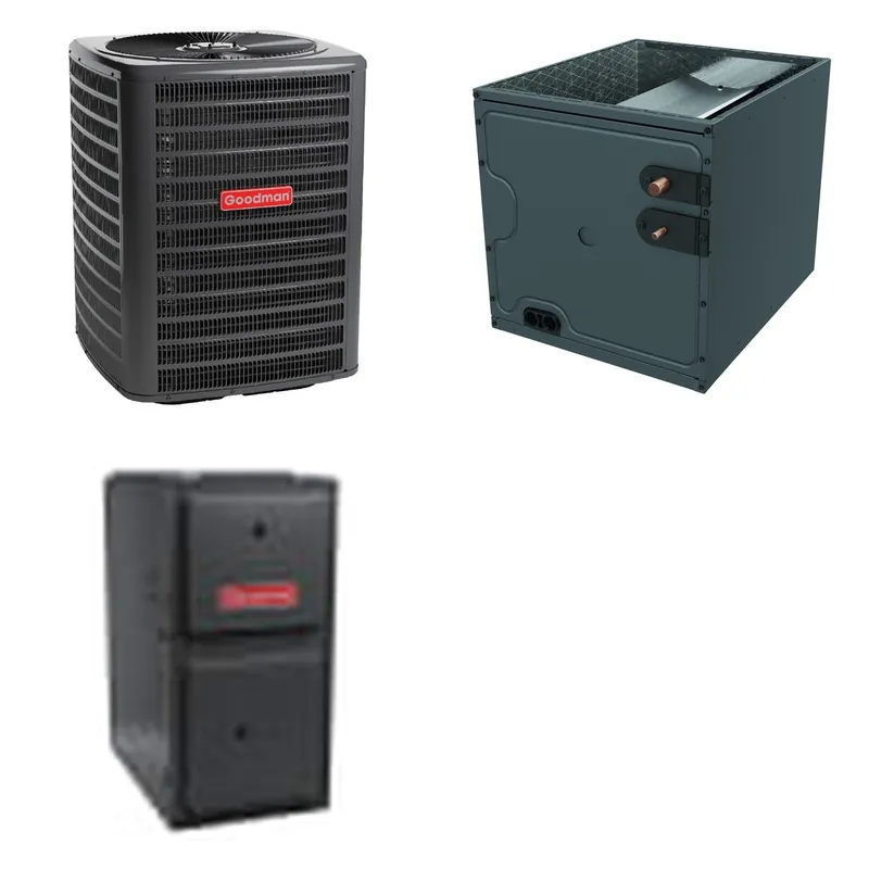 GOODMAN GLZS4BA1810+CAPTA2422A3+GR9S960603BN - 18K BTU Ducted Heat Pump System - R-32