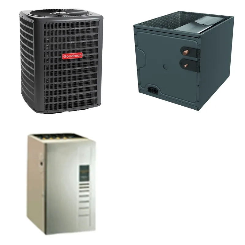 GOODMAN GLZS4BA1810+CAPTA3022B3+GR9S960603BU - 18K BTU Ducted Heat Pump System - R-32