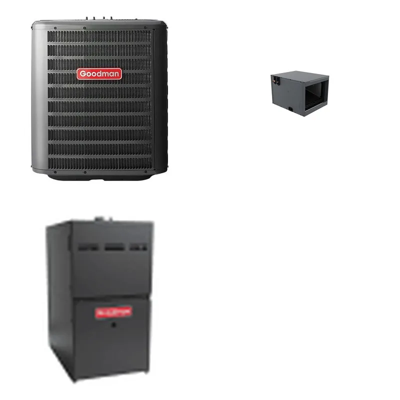 GOODMAN GLZS4BA2410+CHPTA3026C3+GR9S800604BN - 24K BTU Ducted Heat Pump System - R-32