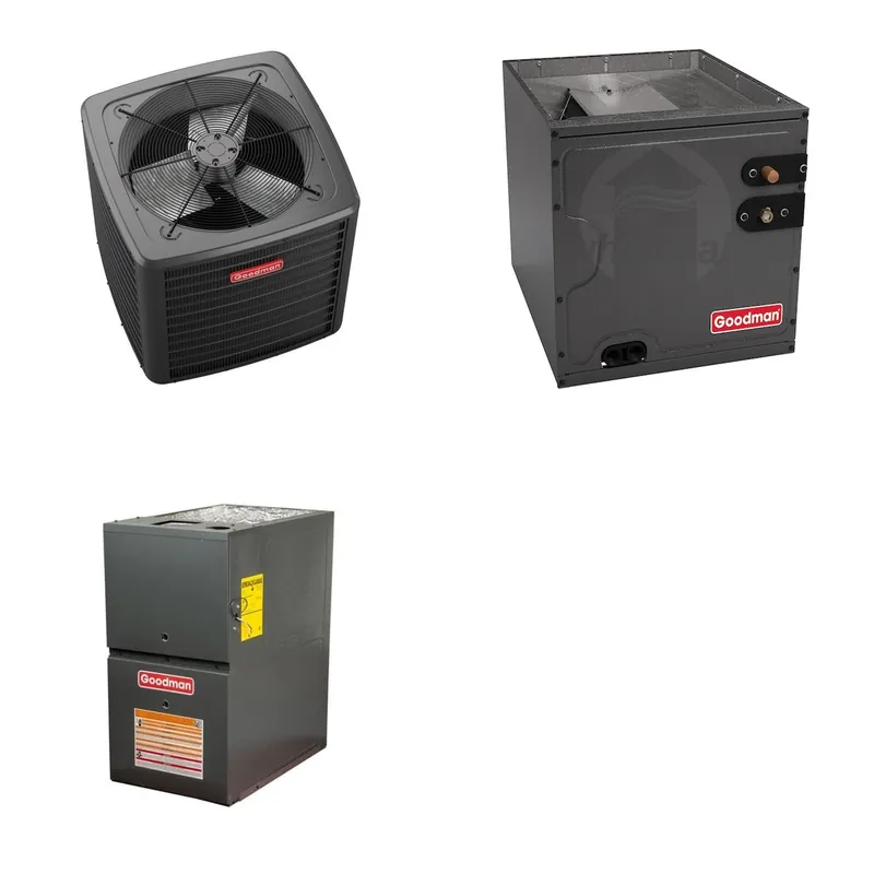 GOODMAN GLZS5BA1810+CAPTA3022C3+GR9S800603AN - 18K BTU Ducted Heat Pump System - R-32