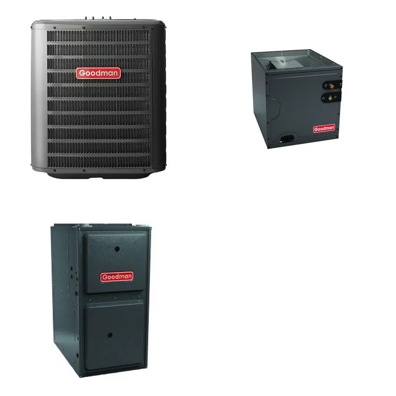 GOODMAN GLZS4BA3010+CAUTA3626B3+GR9S960403BU - 30K BTU Ducted Heat Pump System - R-32