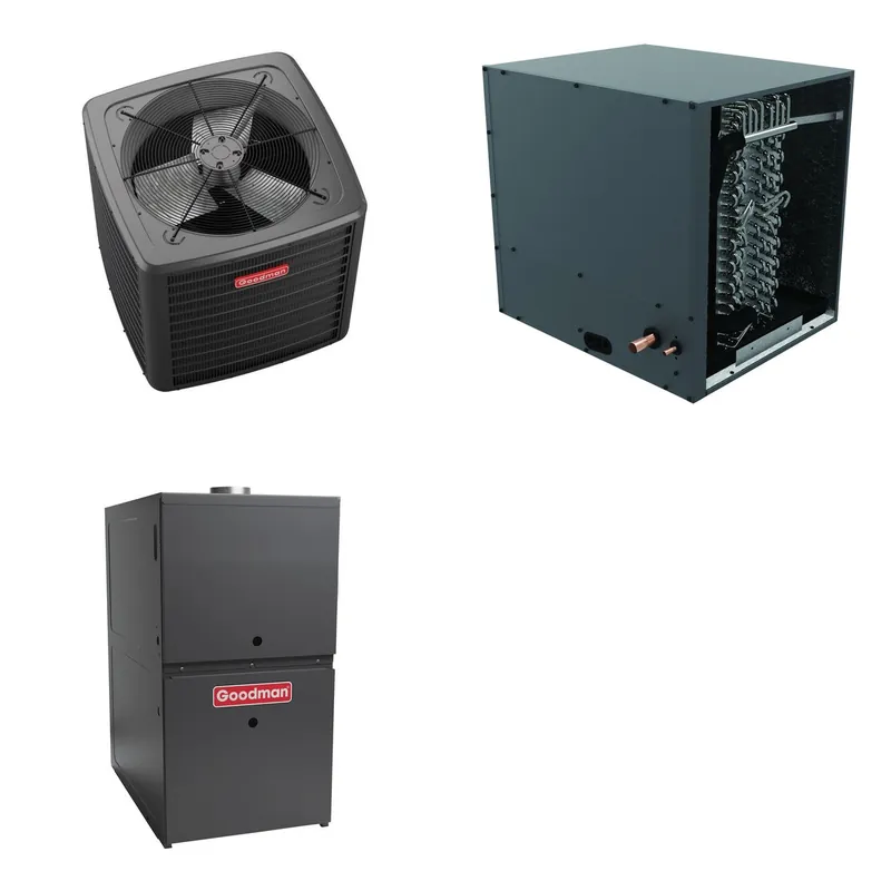 GOODMAN GLZS5BA1810+CHPTA2426B3+GR9S800603AU - 18K BTU Ducted Heat Pump System - R-32
