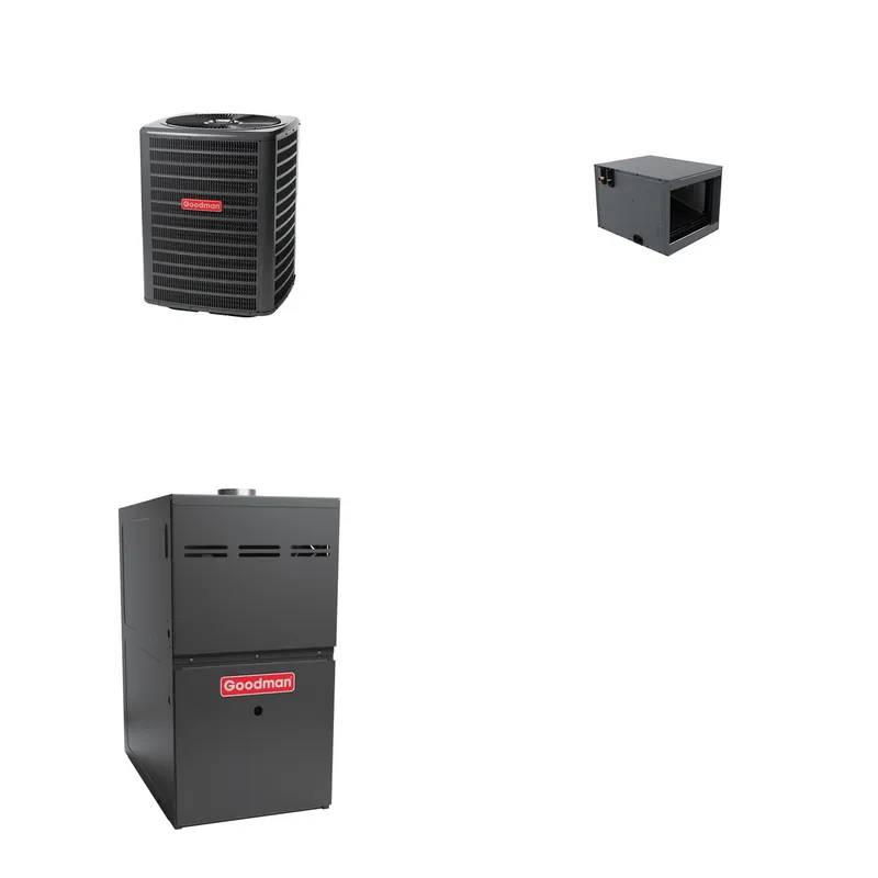 GOODMAN GLZS5BA2410+CHPTA2426C3+GR9S800804CN - 24K BTU Ducted Heat Pump System - R-32