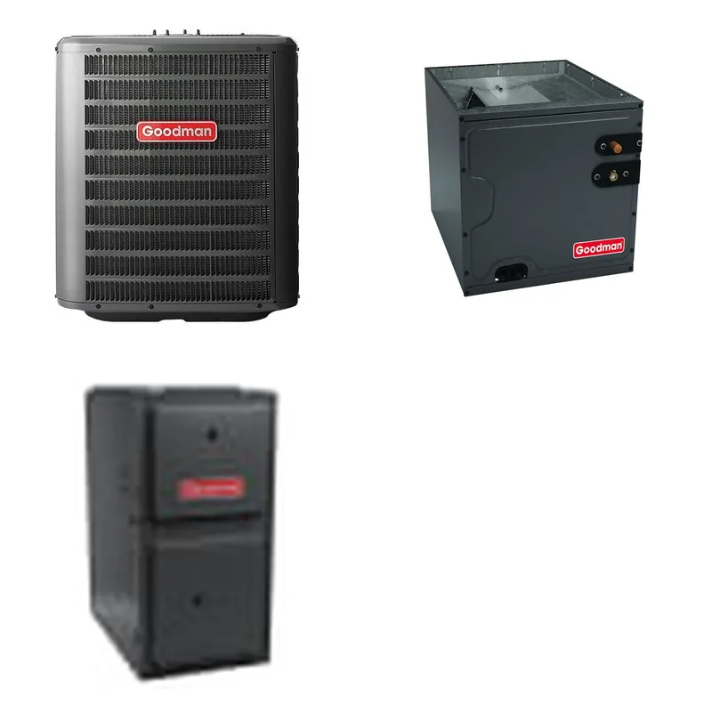 GOODMAN GLZS4BA2410+CAUTA2422B3+GR9S960804CN - 24K BTU Ducted Heat Pump System - R-32