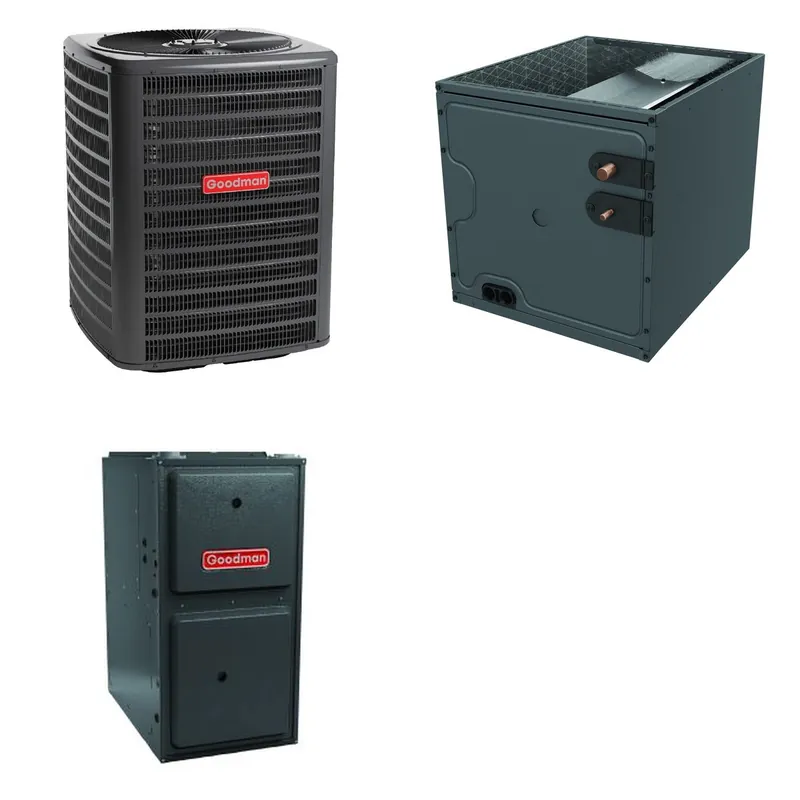 GOODMAN GLZS4BA1810+CAPTA3022B3+GR9S960403BU - 18K BTU Ducted Heat Pump System - R-32