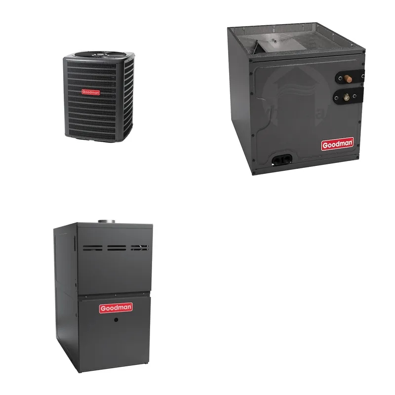 GOODMAN GLZS5BA2410+CAPTA3026C3+GR9S800804CN - 24K BTU Ducted Heat Pump System - R-32