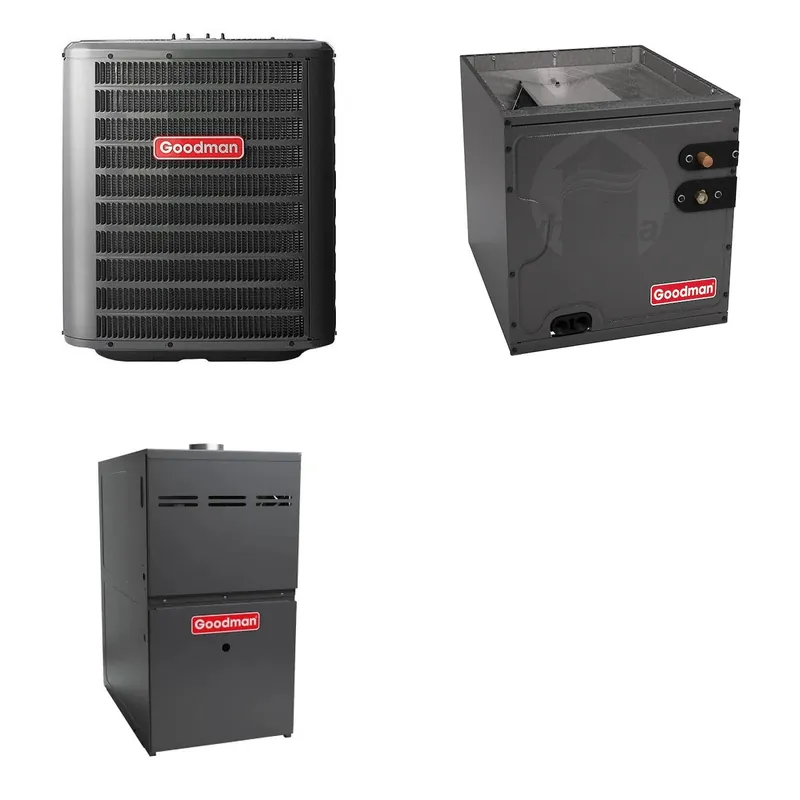 GOODMAN GLZS4BA3010+CAPTA3026C3+GR9S800805CU - 30K BTU Ducted Heat Pump System - R-32