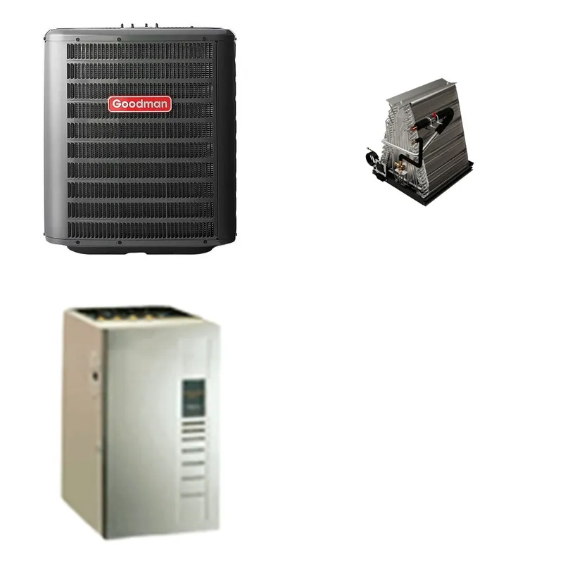 GOODMAN GLZS4BA2410+CAUTA3026B3+GR9S960603BU - 24K BTU Ducted Heat Pump System - R-32