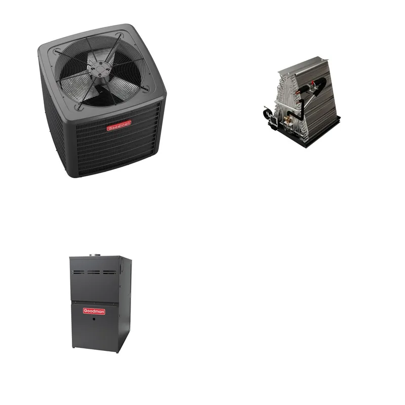 GOODMAN GLZS5BA1810+CAUTA3022A3+GR9S800603BN - 18K BTU Ducted Heat Pump System - R-32