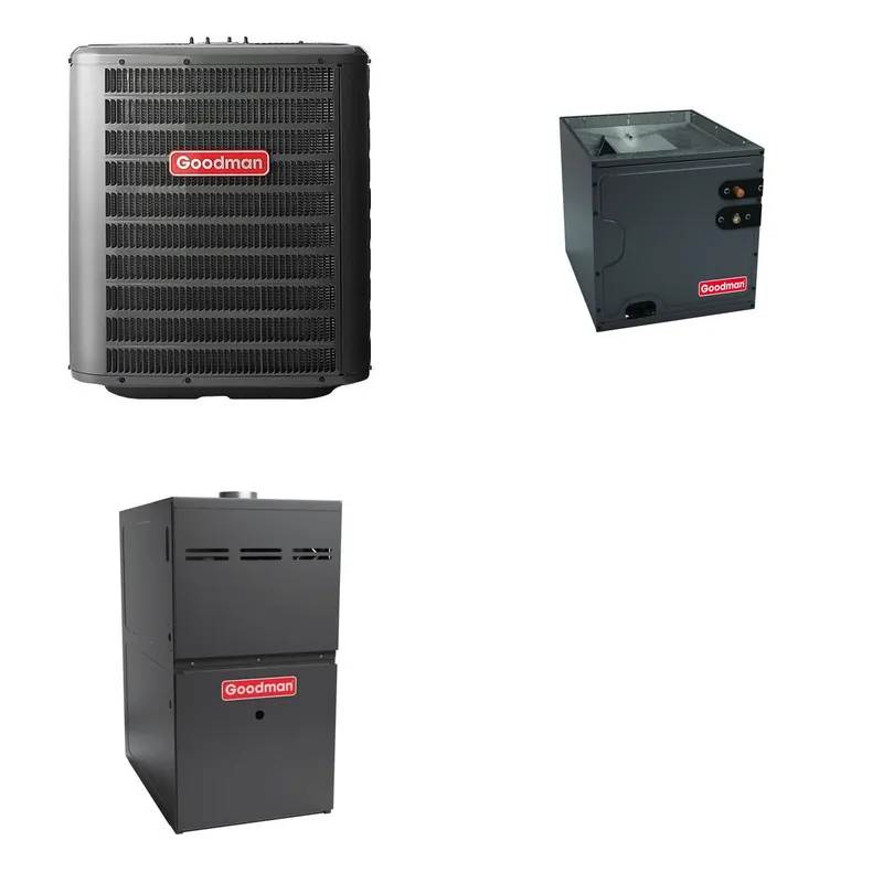 GOODMAN GLZS4BA3610+CAUTA3626B3+GR9S921004CN - 36K BTU Ducted Heat Pump System - R-32