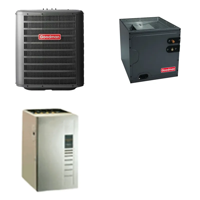 GOODMAN GLZS4BA2410+CAUTA2422B3+GR9S960603BU - 24K BTU Ducted Heat Pump System - R-32